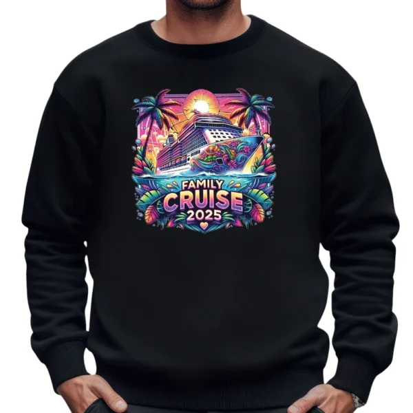 Family Cruise 2025 Sweatshirt - Black