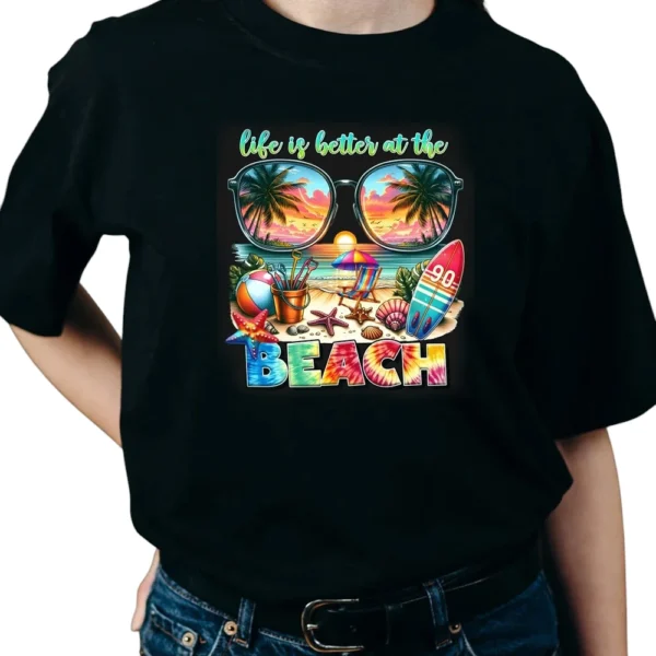 Life Is Better At The Beach TShirt - Black