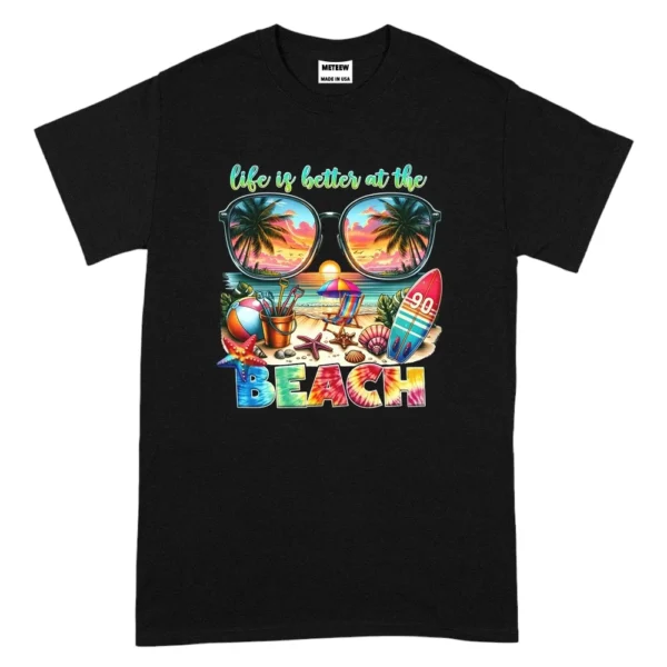 Life Is Better At The Beach TShirt - Black