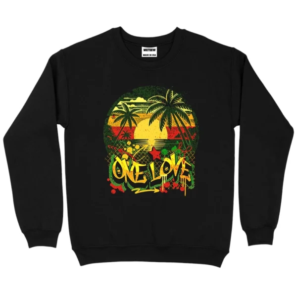 One Love Summer Sweatshirt - Black