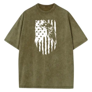 American Flag Bald Eagle Washed Tshirts