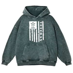 VeteraN U.S Army Washed Pullover Hoodie